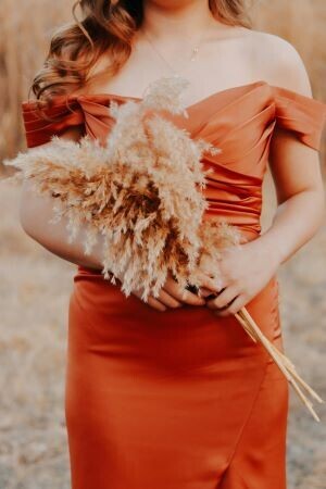 Lady in orange dress