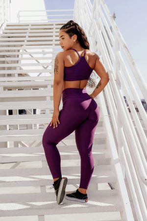 Plus size curvy lady with comfortable workout gear