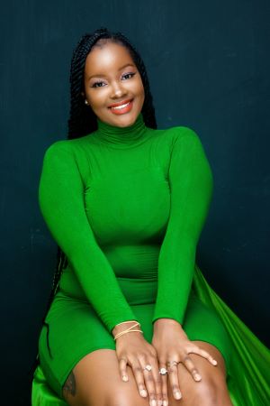 Olive green dress for plus size curvy women.